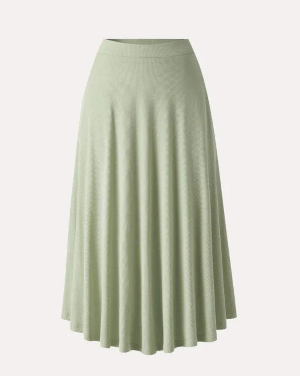OGL Move Womens XL Liveable Green Elastic Waist Pleated Midi Skirt NWT